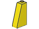 Brick Sloped 75° 2 x 1 x 3 with Open Stud in Yellow