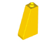 Brick Sloped 75° 2 x 1 x 3 with Hollow Stud in Yellow