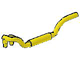Exhaust Pipe Twin Inlet 11L Left in Yellow