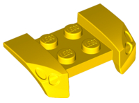 Mudguard 2 x 4 with Molded Headlights in Yellow