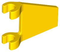 Flag 2 x 2 Trapezoid with Flat Area between Clips in Yellow