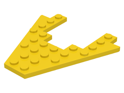 Wedge, Plate 8 x 8 with 4 x 4 Cutout in Yellow
