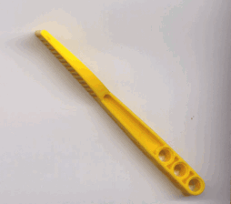 Technic Track System Gate 1 x 11 with End Tab and Three Holes in Yellow