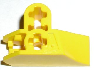 Technic Axle Connector 2 x 3 Perpendicular with Catch in Yellow