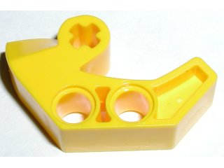 Technic Axle and Pin Connector 2 x 4 Double Sloped in Yellow