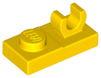 Plate Special 1 x 2, Top Clip [Open O] in Yellow