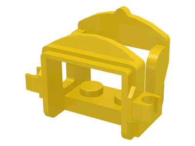 Animal / Creature Accessory, Saddle [Two Clips] in Yellow