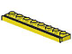 Plate Special 1 x 8 with Door Rail in Yellow