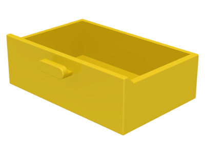 Cupboard 2 x 3 Drawer in Yellow