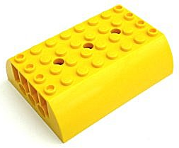 Brick Curved 8 x 6 x 2 Double in Yellow