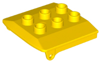 Duplo Backhoe / Train Cabin Roof in Yellow
