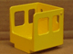 Duplo Train Steam Engine Cabin, Small Front Windows in Yellow