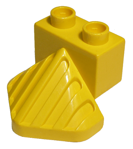 Duplo Train Steam Engine Cow Catcher in Yellow