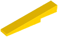 Brick Sloped 1 x 6 x 1 with 1 x 2 x 1/3 Cutout in Yellow