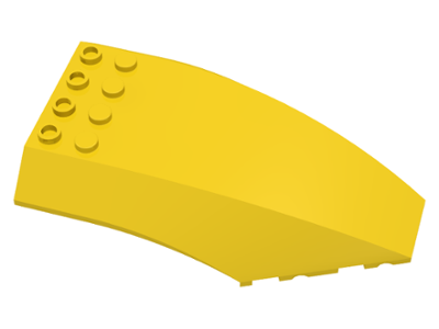 Windscreen 10 x 6 x 2 Curved in Yellow