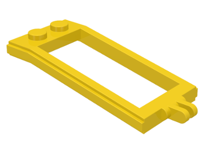 Animal / Creature Accessory, Horse Hitching, with 1 x 2 Studs, Hinge [2 Fingers] in Yellow