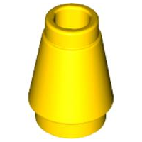Cone 1 x 1 [Top Groove] in Yellow