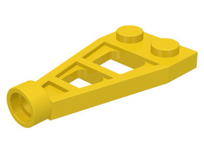 Plate Special 1 x 2 with Long Stud Receptacle (Space Wing) in Yellow