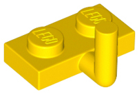 Plate Special 1 x 2 with Bar Up [Horizontal Arm 5mm] in Yellow