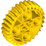 Technic Gear 28 Tooth Double Bevel in Yellow