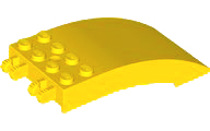 Windscreen 8 x 4 x 2 Curved [2 Dual-Fingered Click Hinges] in Yellow