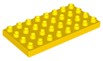 Duplo Plate 4 x 8 in Yellow