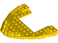 Boat Hull Section, Brick 10 x 12 x 1 with 4 x 6 Cutout in Yellow