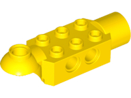 Technic Brick Special 2 x 3 with Pin Holes, Rotation Joint Ball Half [Horizontal Top], Rotation Joint Socket in Yellow
