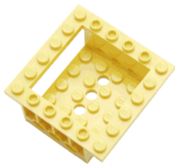 Cockpit 6 x 6 x 2 Cabin Base with Technic Holes in Yellow