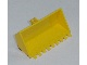 Construction Vehicle Bucket 4 x 8 with Locking 2 Finger Hinge, Flat Inside in Yellow