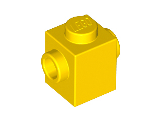 Brick Special 1 x 1 with Studs on 2 Sides in Yellow