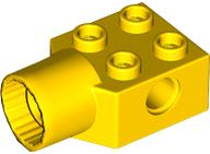 Technic Brick Special 2 x 2 with Pin Hole, Rotation Joint Socket in Yellow