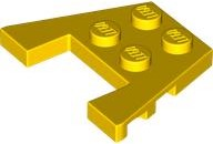 Wedge Plate 3 x 4 with Stud Notches in Yellow