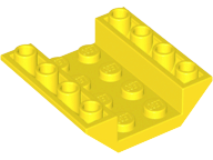 Brick Sloped Inverted 45° 4 x 4 Double with 4 x 2 Recessed in Yellow
