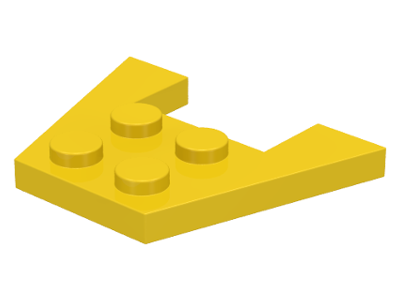 Wedge Plate 3 x 4 without Stud Notches in Yellow