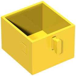 Duplo Drawer 2 x 2 with Pull Handle in Yellow