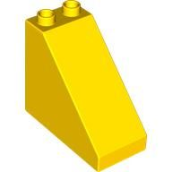 Duplo Brick 4 x 2 x 3 Slope 45° in Yellow