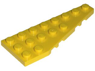 Wedge Plate 8 x 3, 22° Right in Yellow
