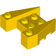 Brick Wedged 3 x 4 [Stud Notches] in Yellow