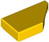 Tile 1 x 2 with Stud Notch Right in Yellow