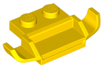Grille / Spoiler with 1 x 2 Plate, 2 x 2 Anti-studs (Racers Car) in Yellow