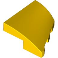 Brick Wedged, Curved 2 x 2 with Stud Notch Left in Yellow
