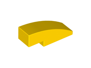 Brick Curved 3 x 1 No Studs in Yellow