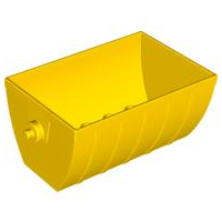 Duplo Train Tipper 2 x 4 with Curved Sides (Skip) in Yellow