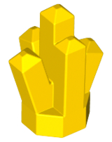Rock 1 x 1 Crystal 5 Point in Yellow