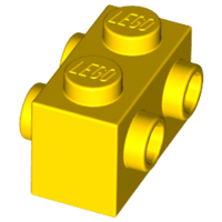 Brick Special 1 x 2 with Studs on 2 Sides in Yellow