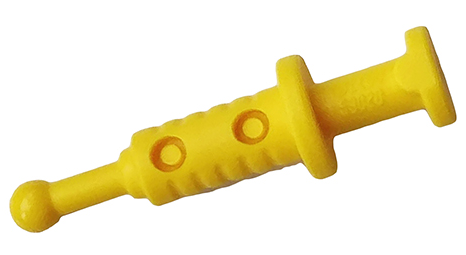 Equipment Medical Syringe with 2 Holes in Yellow