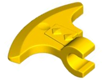 Weapon Axe Head, Clip-on (Viking) [Thick Clip] in Yellow