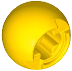 Technic Ball Joint with Through Axle Hole in Yellow