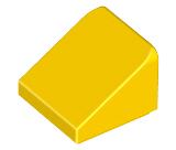 Brick Sloped 30° 1 x 1 x 2/3 (Cheese Slope) in Yellow